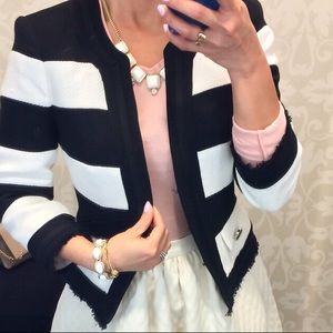 White House Black Market Bold Striped Blazer